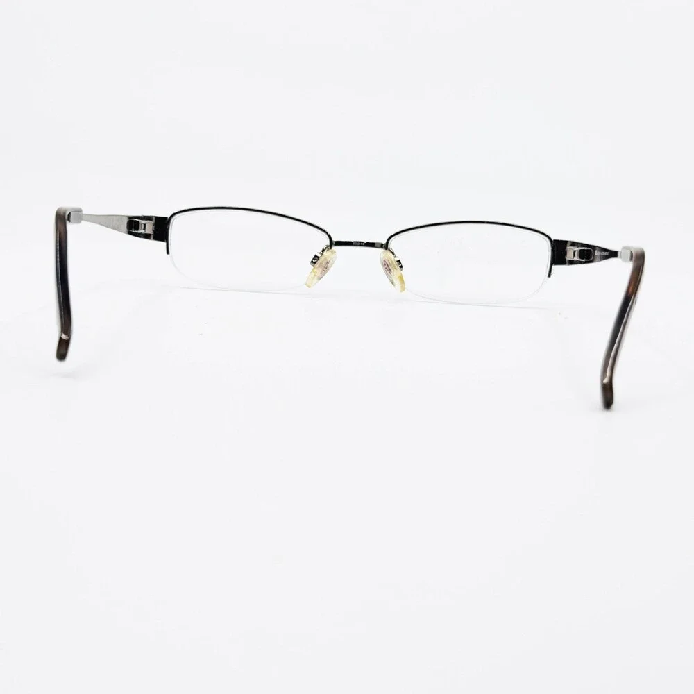 Eddie Bauer Eyeglasses Frames Women Brown Semi Rimless Oval 50-18-135